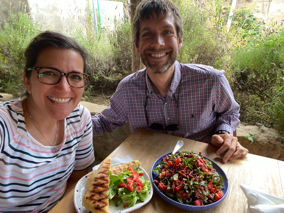 kenyaoperate's tweet photo. The (very) occasional meal out these days may start out looking like any other but can end up quite differently... especially when your husband LOVES donkeys! 

"Take my picture with him!" -Micah, as he stood up to get closer (last photo)

#lifeinkenya https://t.co/QqlQ5YPW99