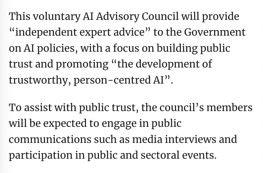 For Tech's Sake (@fortechssakepod) on Twitter photo Today is the final day to express an interest in forming part of Ireland's AI Advisory Council.
This council will be led by <a href="/ScanlonPatricia/">Patricia Scanlon</a> who we spoke to about ethics in AI: pod.fo/e/18f7fe
Read the article on <a href="/siliconrepublic/">Silicon Republic</a>: siliconrepublic.com/machines/irela…
#AI #Ireland Today is the final day to express an interest in forming part of Ireland's AI Advisory Council.
This council will be led by <a href="/ScanlonPatricia/">Patricia Scanlon</a> who we spoke to about ethics in AI: pod.fo/e/18f7fe
Read the article on <a href="/siliconrepublic/">Silicon Republic</a>: siliconrepublic.com/machines/irela…
#AI #Ireland