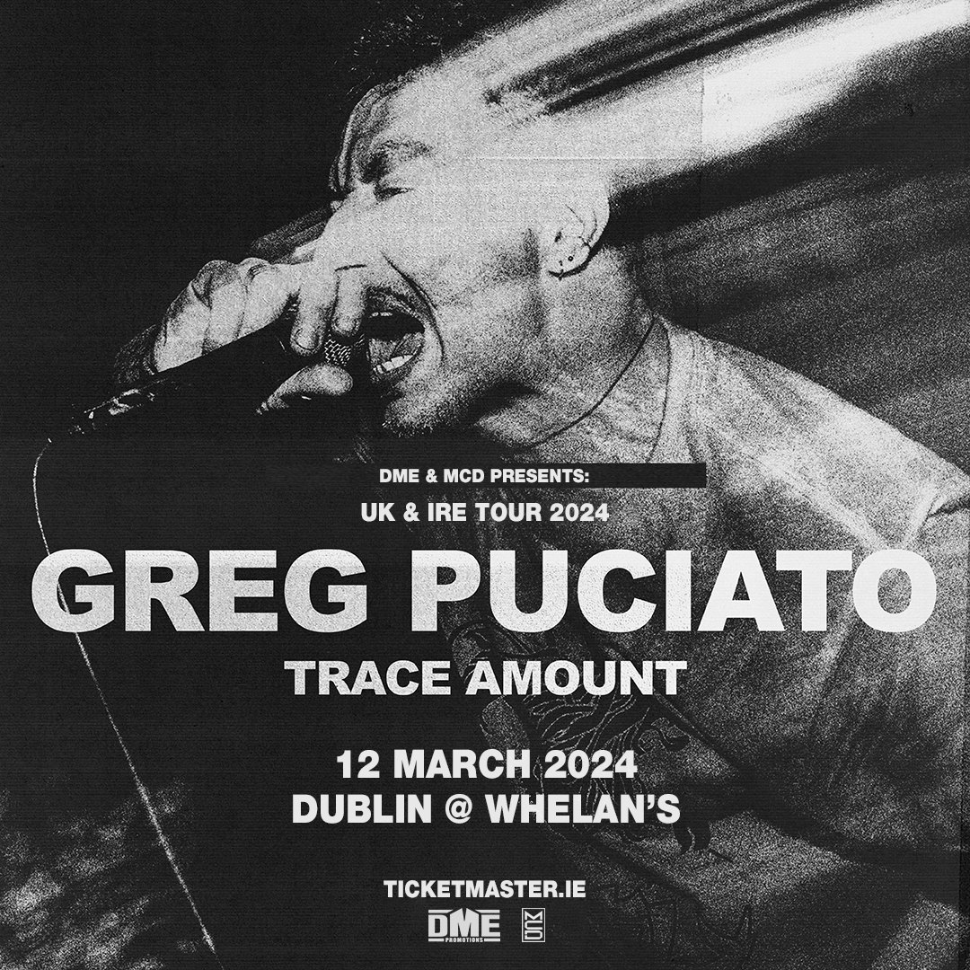 mcd_productions's tweet photo. The Dillinger Escape Plan frontman #GregPuciato has announced a show at Whelans, Dublin on March 12th💥 Tickets on sale Friday at 10am🎫 https://t.co/KzfOLwd9j1