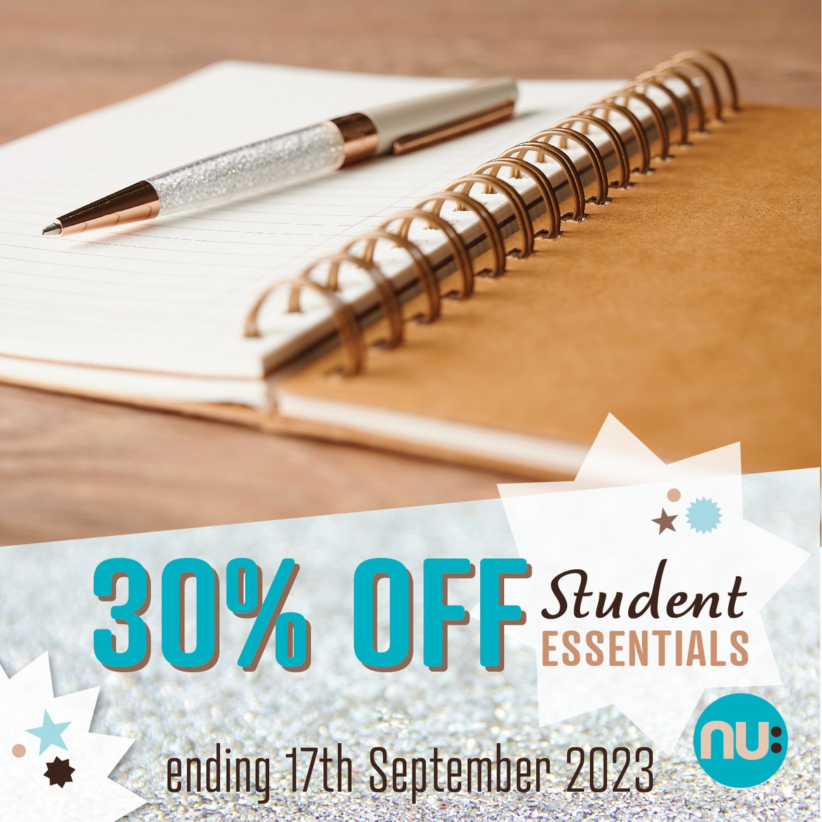 NuNotebooks's tweet image. 🌟 30% Off Student Essentials 🌟 from 4th - 17th September nu: has a massive 30% off our Student Essentials range, where you can find a notebook perfect for your educational journey!
#nunotebooks #studentessentials