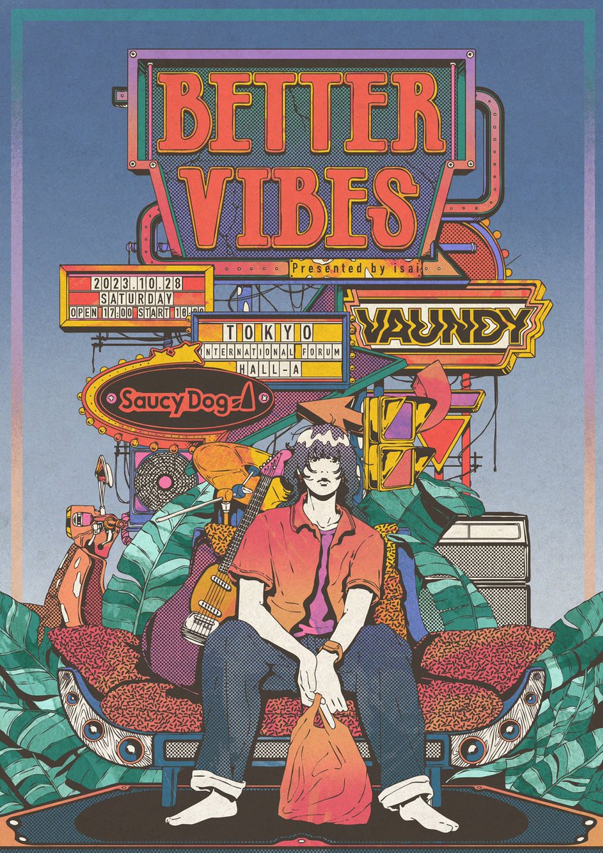 【isai最速先行受付中💫】

最速先行受付URLはこちらから！
🎫 w.pia.jp/t/isai23/

📻BETTER VIBES presented by isai
2023.10.28(土)
open 17:00  start 18:00
@東京国際フォーラム ホールA

Vaundy / Saucy Dog

<a href="/vaundy_engawa/">Vaundy</a> 
<a href="/saucydog_offi/">Saucy Dog</a> 
<a href="/isaiinc/">isai Inc.</a> 

#BETTERVIBES