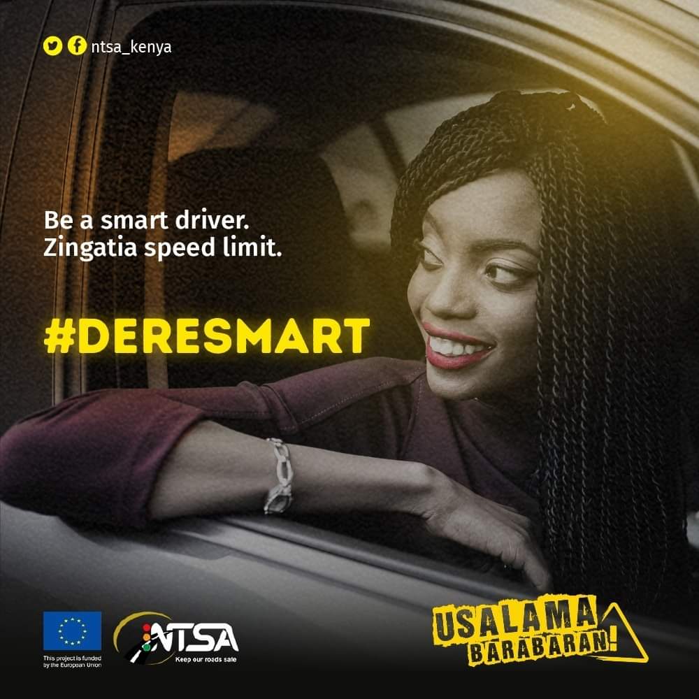 UNESLIMITED's tweet photo. UNES Limited joins @ntsa_kenya to remind you that Smart driver ni mwenye anatambua speed limits ili kuokoa #maisha. https://t.co/uhNU3HTiP4