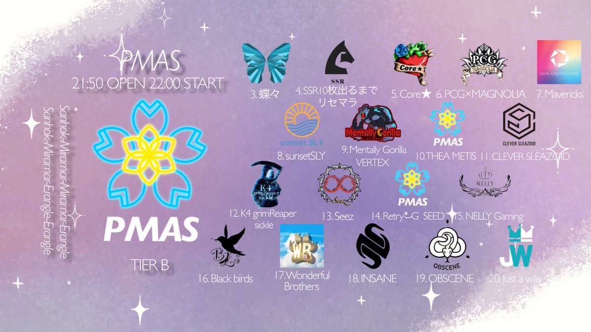 SleazoidC's tweet photo. 本日のCLEVER SLEAZOIDは💁♀️
PMAS season18 𝐃𝐚𝐲1です✨
新シーズン𝚂𝚃𝙰𝚁𝚃です👏
今回もtearBで参加させて頂きます!
いい結果が残せるよう頑張っていきましょう💪
運営の皆様、参加されるチーム様、よろしくお願い致します☺️
#CSZwin❣️ https://t.co/939nJDxRbE
