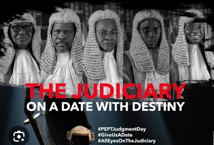 BREAKING NEWS 🗞️ ALERT 🚨

OFFICIAL JUDGEMENT DAY FOR PEPT CONFIRMED 👌

KEEP A DATE WITH 6TH OF SEPTEMBER - BEING WEDNESDAY 🙌
#AllEyesOnTheJudiciary 
#AllEyesOnJusticeTsammani 
#DisqualifyTinubuNow