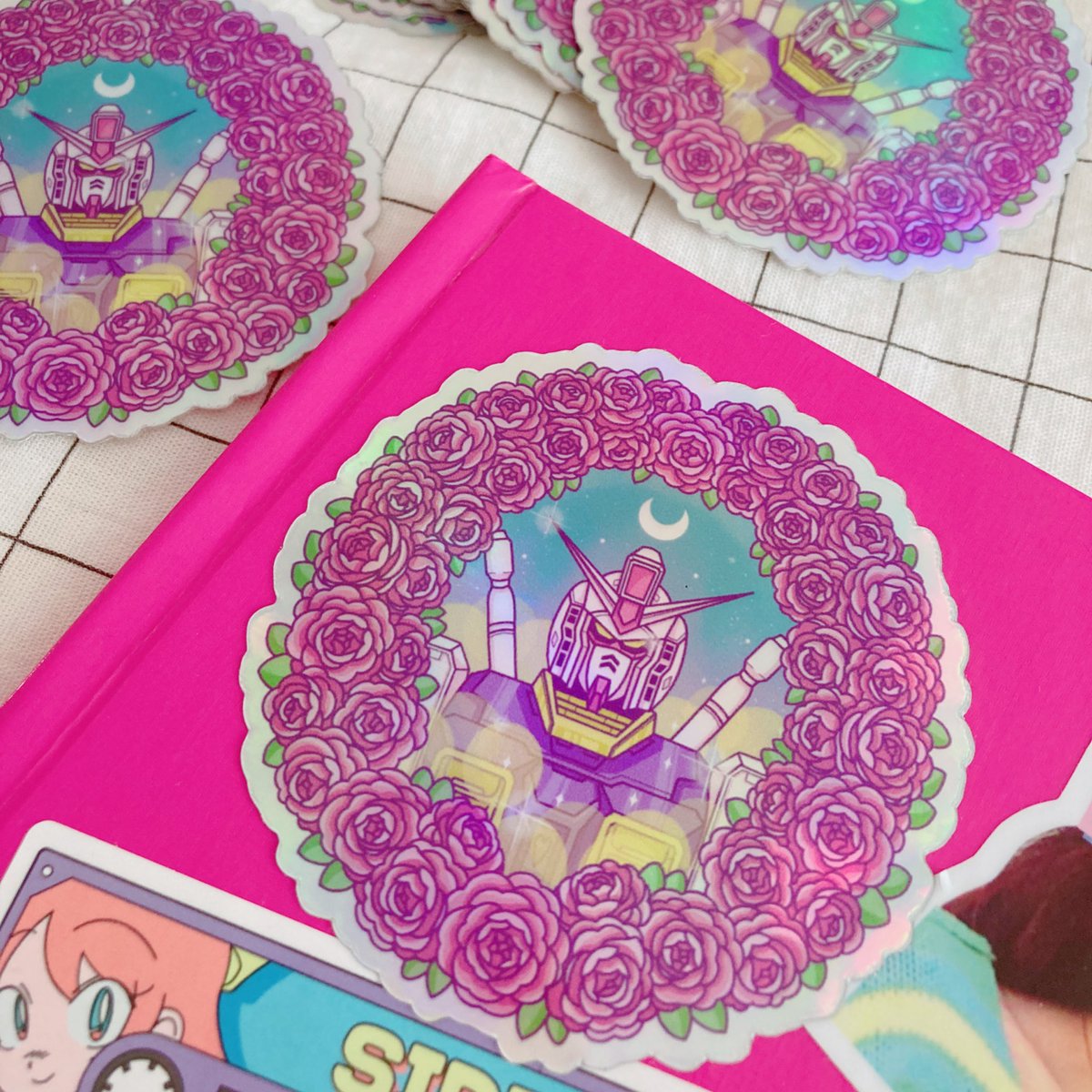 My new #gundam Stickers are here! 

They look soooooo nice! \(//∇//)\ 💗
I’ll put them in the shop as soon as I’m ready to open!

(Currently I’m planning to open in early October)