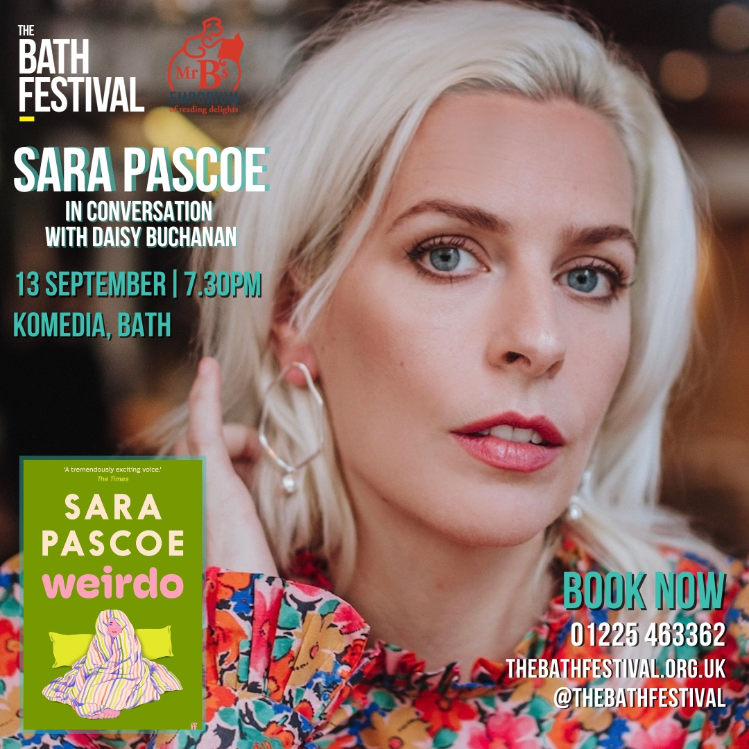 Sara Pascoe in conversation with @NotRollergirl⭐ 🗓️ - 13/09/23 Join multi award-winning comedian, writer and actor, @sarapascoe, for a Bath exclusive event on the eve of the publication of her highly anticipated debut novel, Weirdo 🤩 🎟 - komedia.co.uk/.../sara-pasco…