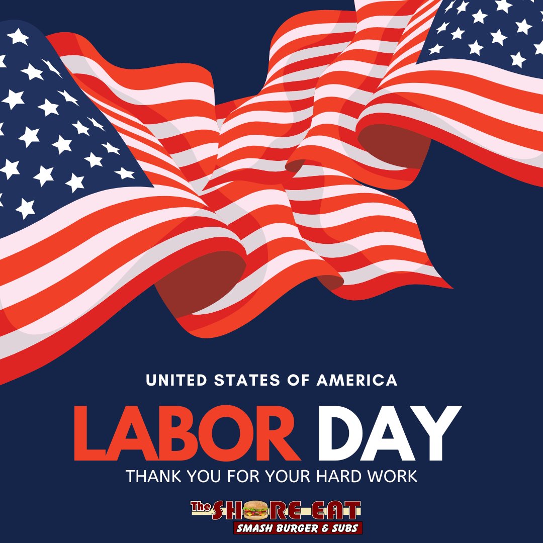 theshore_eat's tweet photo. Celebrate Labour Day with a delicious twist! Join us for a tasty meal with a diverse menu for everyone. Let's savor the flavors of freedom together.
Website: https://t.co/EzlH1i5wom
Find Us: https://t.co/rAnyyKdeJH
#theshoreeat #offers #smashburgers #foodnearme #filetphilly https://t.co/ctHV3uAi9J