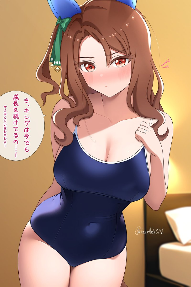 hanafuda0116's tweet photo. 久しぶりにスク水を着てくれるキングヘイ��ー
#ウマ娘 #キングヘイロー https://t.co/t2Th0CLHot