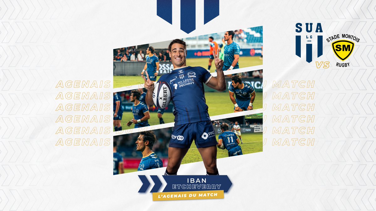 𝙇'𝘼𝙜𝙚𝙣𝙖𝙞𝙨 𝙙𝙪 𝙢𝙖𝙩𝙘𝙝 💙🤍

Le joueur que vous avez désigné homme du match de la rencontre #SUASMR est notre ailier Iban Etcheverry ! 

Merci pour vos votes et 𝐅𝐄́𝐋𝐈𝐂𝐈𝐓𝐀𝐓𝐈𝐎𝐍𝐒 Iban !