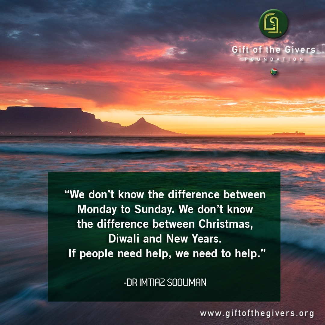 #MondayMotivation: At Gift of the Givers, compassion, love and #Hope are not limited by time. They are a constant call to help those in need 💚.

#GiftoftheGivers #MakeADifference #ForTheGreaterGood #SA #SouthAfrica