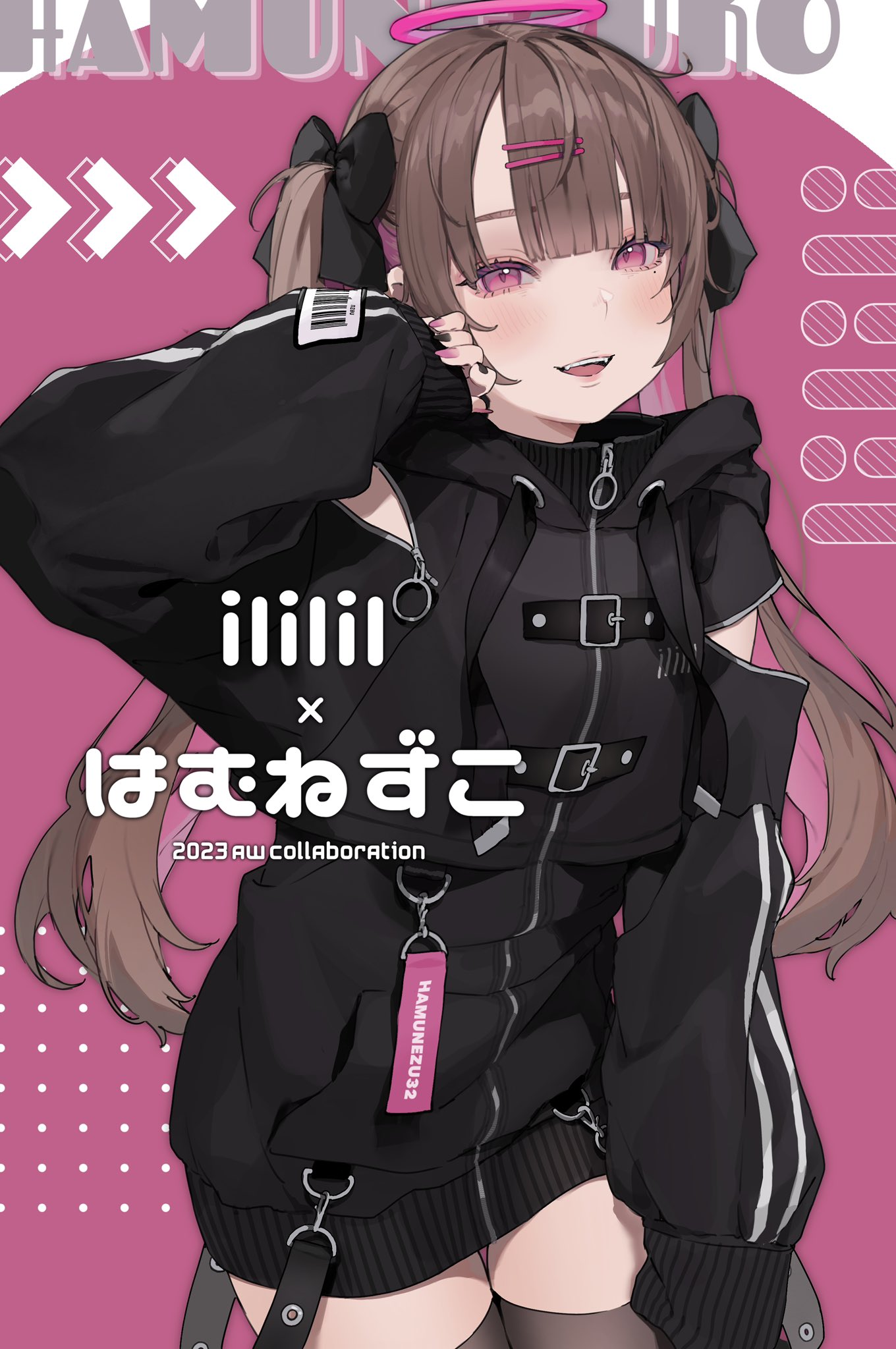 ililil はむねずこコラボ　NEZU狂パーカー　アクキー付き ililil はむねずこコラボ NEZU狂パーカー アクキー付き