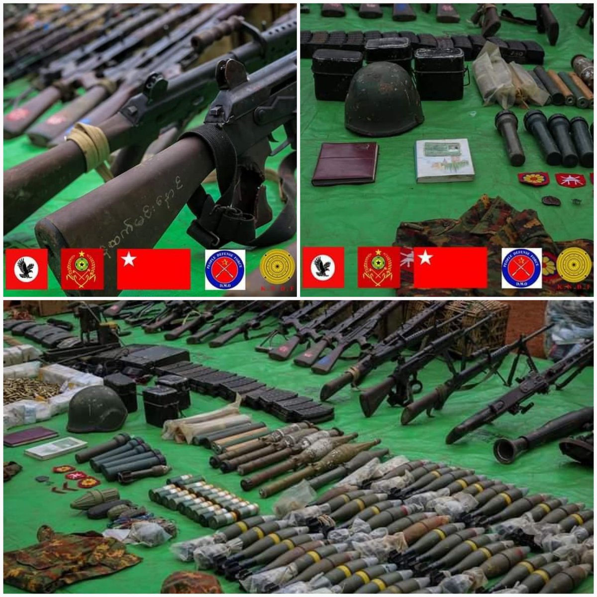 zawmoethant71's tweet photo. More than 30 soldiers,incl officers of military council have died in the #ThaysuLe & #PuHpa villages's clashes at #DimoSo Twp Karenni state , deputy commander of SAC has runaway & they seized alot of weapons, ammunition of #SAC,DimoSo #PDFs announced.
https://t.co/lqGFS602Zs https://t.co/T3YhcItjA0