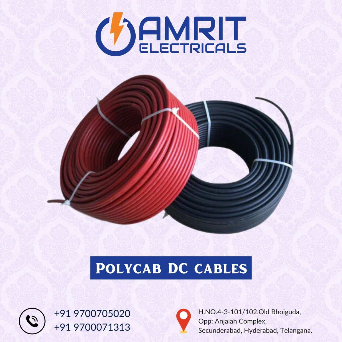 AmritElectrics's tweet image. 🔌 Empower Your Electrical Solutions! 

Experience the next level of electrical performance with Polycab DC Cables, now available exclusively at Amrit Electricals. 

#AmritElectricals #PolycabDC #QualityCables #EfficiencyFirst #ReliablePower #ElectricalSolutions #UpgradeYourSpace