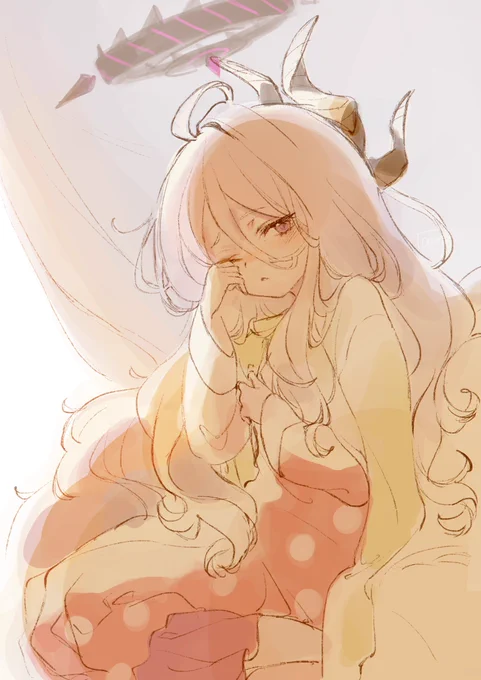 今日の練習、もふもふヒナちゃん #ブルアカ 