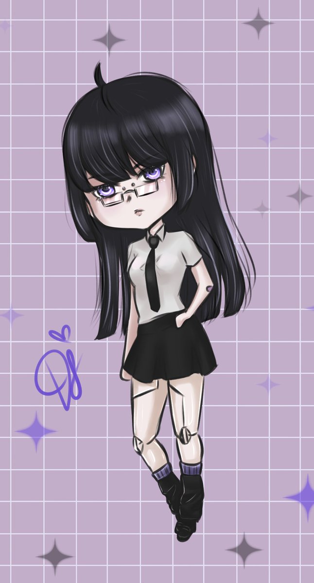 _DiSnow_'s tweet photo. Chibi of my friends oc. https://t.co/83sjwqDoGF