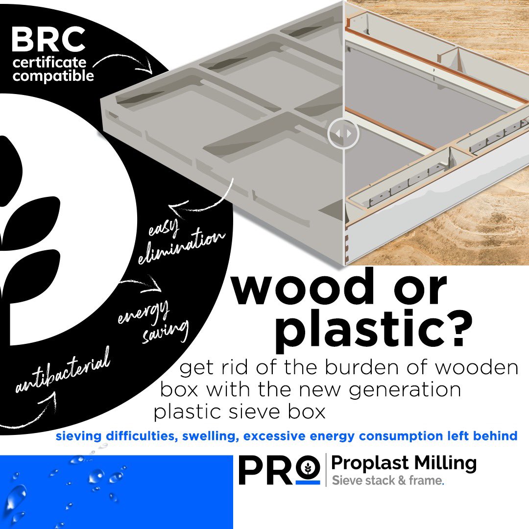 MillingProplast's tweet photo. Proplast yeni nesil plastik kasa ile ahşap kasanın yükünden kurtulun!🍃
https://t.co/ImHK3SrFGw
.
Get rid of the burden of wooden box with the new generation Proplast plastic sieve box!
https://t.co/ImHK3SrFGw
.
#proplast #milling #sieve #frame #monoblock #plasticsieve #sievebox https://t.co/3NFKmQKoLZ