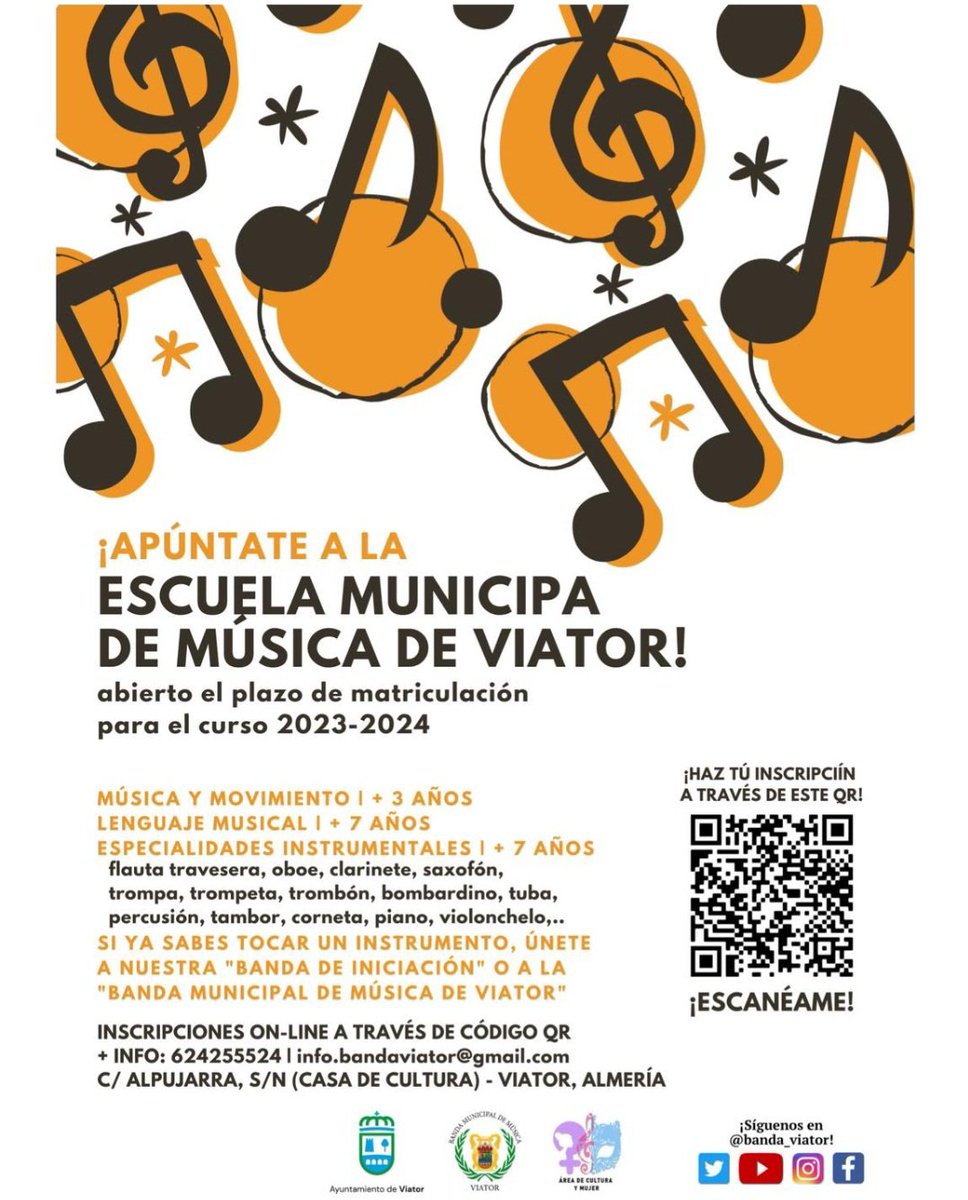 Escuela de música en <a href="/Banda_Viator/">Banda Municipal de Música de Viator</a> #regionescofrade