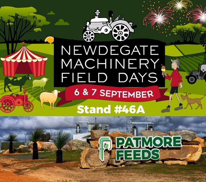 Are you coming to the Newdegate Machinery Field Days this year? 
Drop in and see us at stand 46A to learn more about how a pelletised ration can bring some real benefits to your livestock operation.

#field days #newdegate