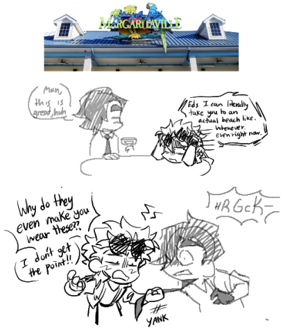 Ekrixart's tweet photo. aw man i love this show [draws two characters that never interact in canon again] [draws two characters that never interact in canon again] [draws two cha-] 

Benny [The guy with the shades] belongs to @hankatun0921 !! https://t.co/WZ62zNqj7H