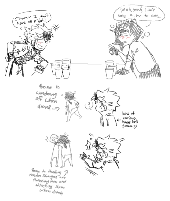 Ekrixart's tweet photo. aw man i love this show [draws two characters that never interact in canon again] [draws two characters that never interact in canon again] [draws two cha-] 

Benny [The guy with the shades] belongs to @hankatun0921 !! https://t.co/WZ62zNqj7H