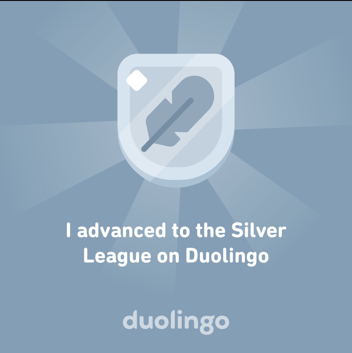 PeaceMusicNI's tweet photo. I advanced to the Silver League on Duolingo https://t.co/z7YXrDcaon