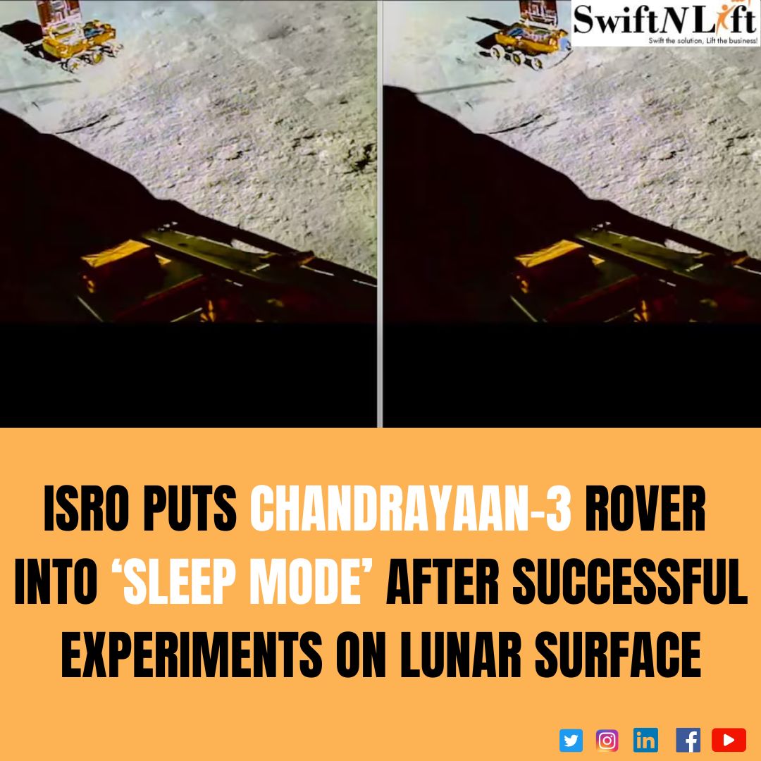 “Hoping for a successful awakening for another set of assignments!' ISRO said. 
#ISROsleepmode #Chandrayaan3Rover #LunarSurfaceExperiments #SleepingRover #ISROachievements #ExploringtheMoon #Chandrayaan3Success #LunarSurfaceDiscovery #SleepingontheMoon