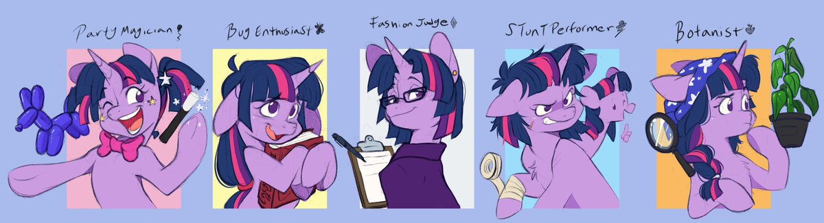 Twilight personality swaps with the other mane 6