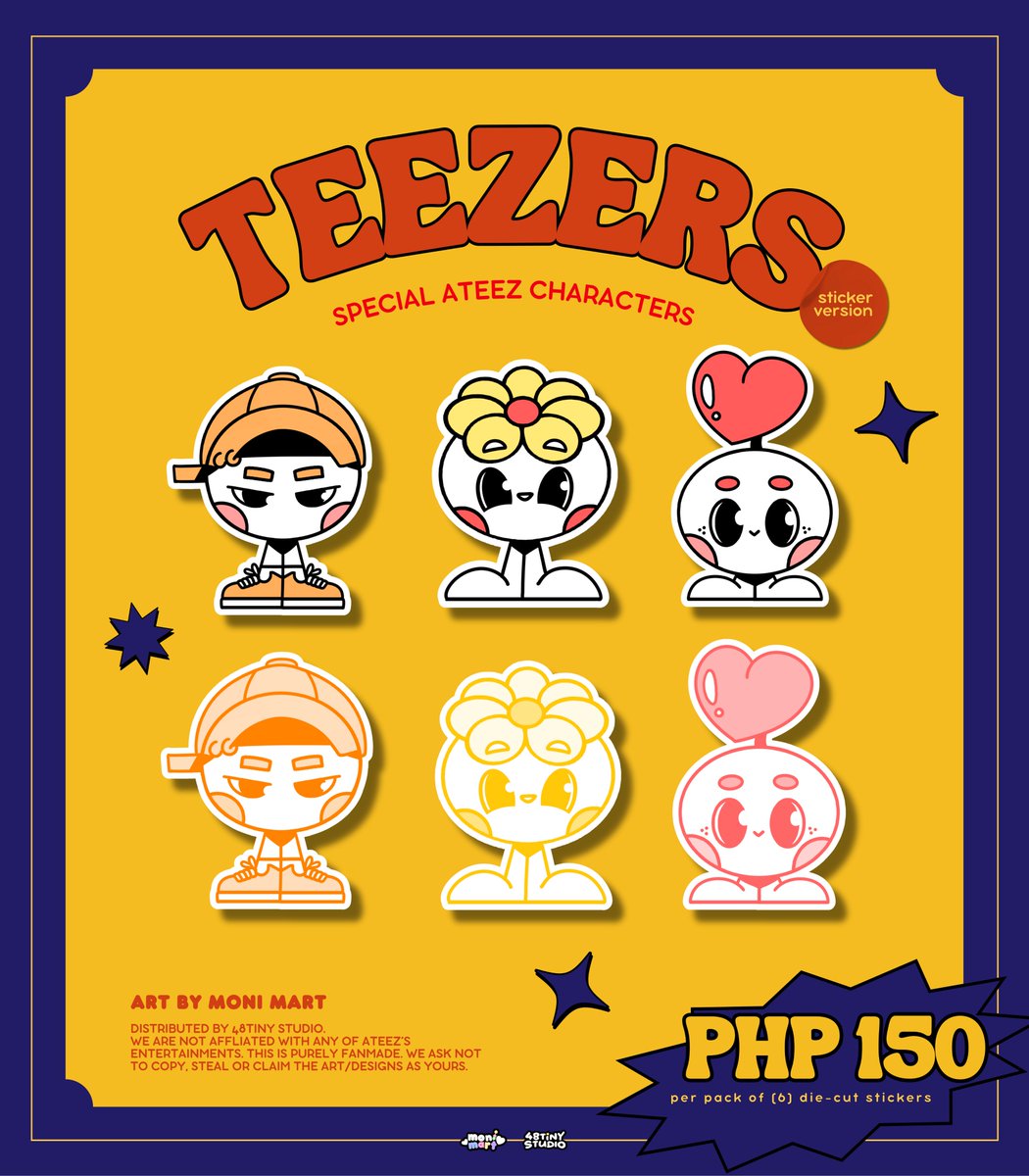 foratinystudio's tweet photo. ⚡️𝗧𝗘𝗘𝗭𝗘𝗥𝗦 .ᐟ 
Special ATEEZ Characters
by @foratinystudio &amp; @_monimart ✨

— limited qty. will be available at #Break_The_Wall_MNL 💥
— keycharms &amp; sticker packs!
— available for int'l go's!

*These will be available for preorder for 🇵🇭PH again after September 17, 2023. https://t.co/PEqODHman8