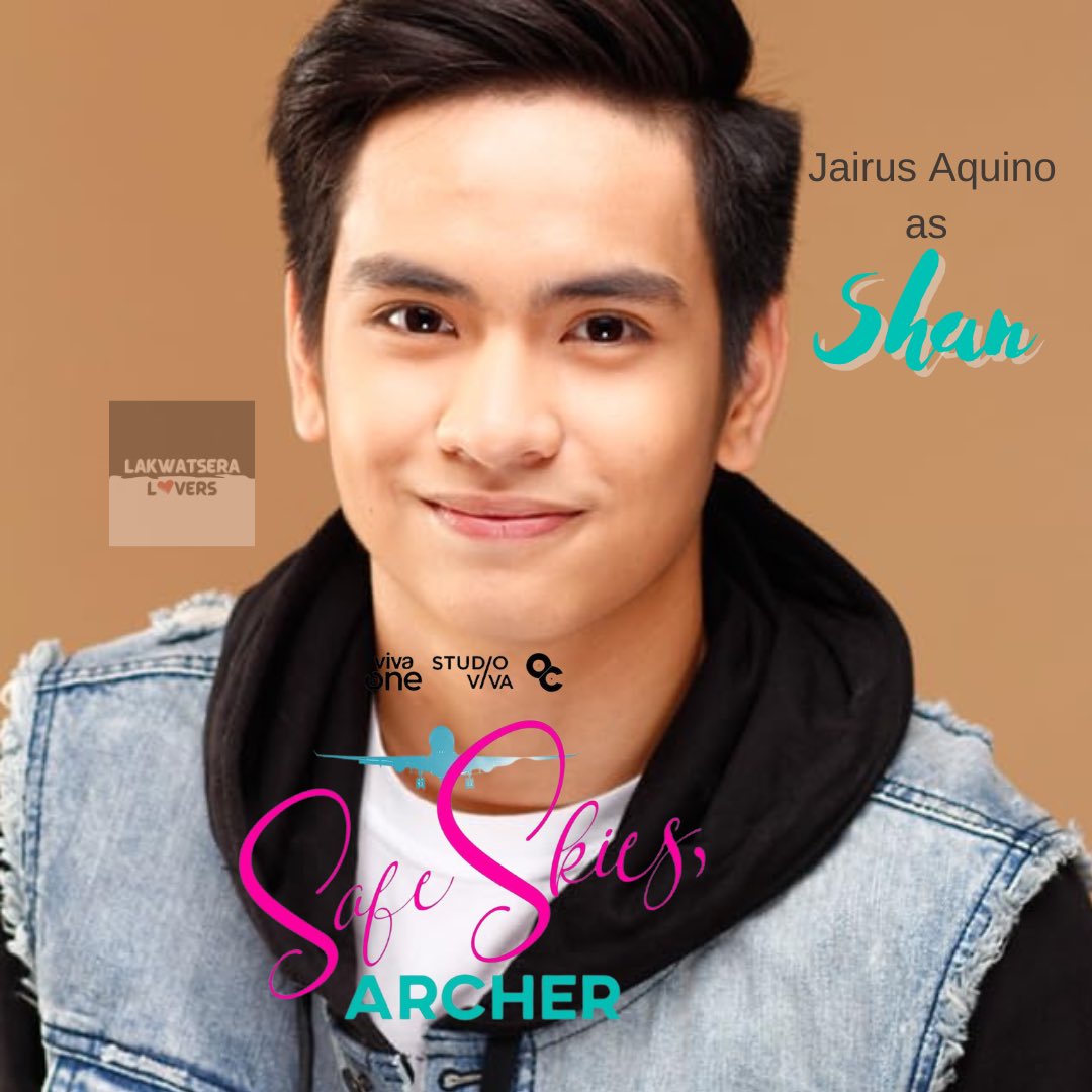 HelloLakwatsera's tweet photo. Take off na! ✈️

Jerome Ponce as Hiro
Jairus Aquino as Shan
Hyacinth Callado as Elyse

#SSACastReveal
#SafeSkiesArcher
#StudioViva
#VivaOne https://t.co/qNXcNjdsVo