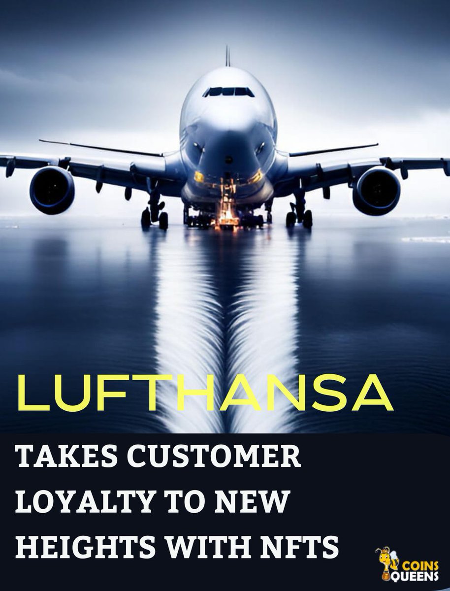 Coins_Queens's tweet photo. #Lufthansa Group has announced the launch of an NFT-based loyalty program called #Uptrip.
Follow @CoinsQueens For More Info
#NFT #nfts #nftcollection #aviation #airlines #lufthansa #lufthansagroup #austrianairlines #airlines #airlineindustry #customerloyalty #web3 #blockchain https://t.co/rOh0Ew8LAa
