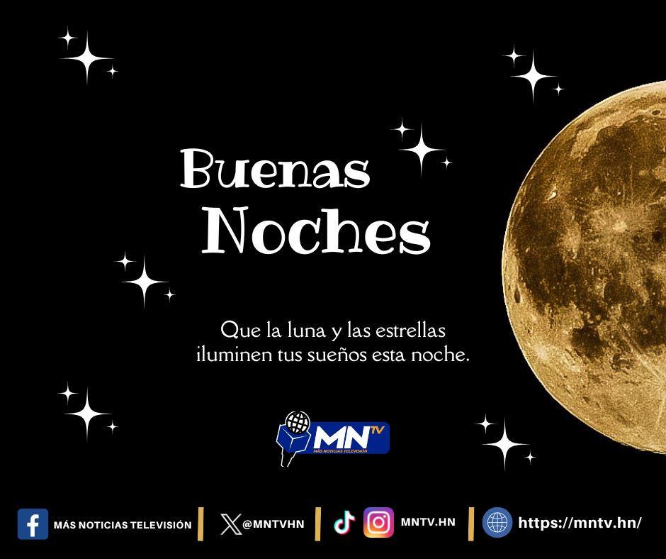 masntvhn's tweet image. #Mntv | ¡Bendecida Noche Honduras! ✨✨
Que la noche te envuelva con su manto de #Estrellas y te lleve hacia los sueños más #Bellos, con la bendición de #Dios ¡Felices sueños! #Descansa, #BuenasNochesATodos.