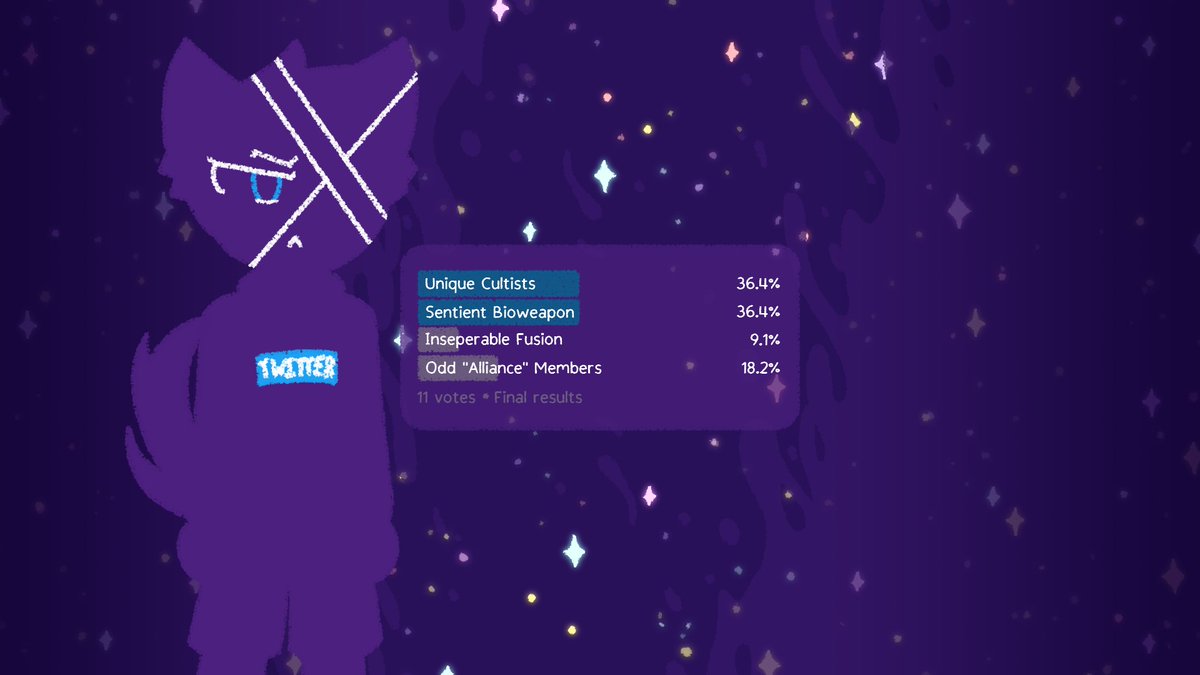 multi_pa_muses's tweet image. [Votes are finally in, it appears there's a draw, between the two which result in multiple characters]

[I believe there's three characters between those cultist and between one to four with that bioweapon] [1/3]