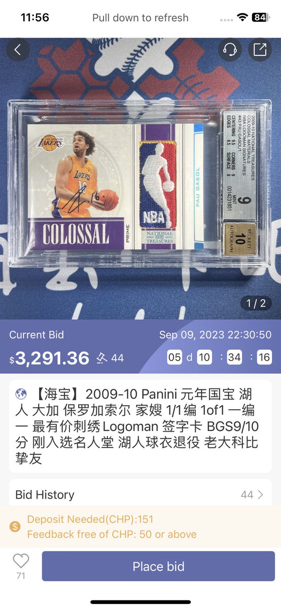 Pau Gasol 2009-10 NT logoman auto 1/1 BGS 9

Pau has a place in the hall of hame and this card is a monster!

item number: 230901142135805

#nba #whodoyoucollect #paniniamerica #thehobby #basketballcards #paugasol #gasol #lakers #lalakers #lakersnation #oneofone #cardhobby