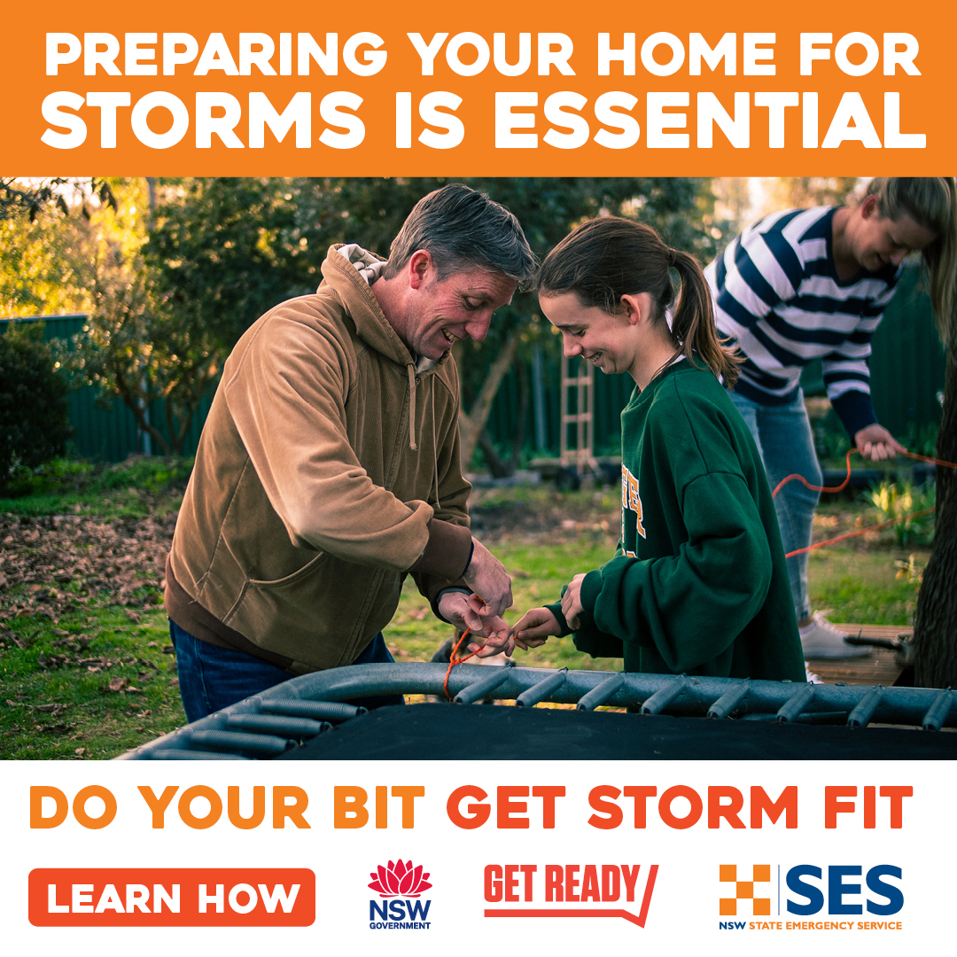 NSWSES's tweet image. Tomorrow, the NSW SES officially launches #StormSeason ⛈️

From October to March, New South Wales encounters an increased frequency of storms as the warmer months set in. We strongly encourage you to use this month to prepare. 

Find out more: ses.nsw.gov.au/getready.