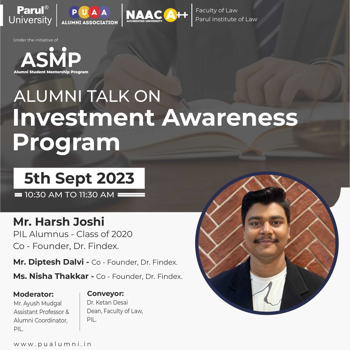 ParulAlumni's tweet image. As part of the Alumni Student Mentorship Program, Parul University Alumni Association, in collaboration with PIL, is organizing the Alumni Expert Talk on 05.09.2023.

#AlumniTalk
#PIL #ClassOf2020
#PUAlumniAssociation
#ParulUniversity