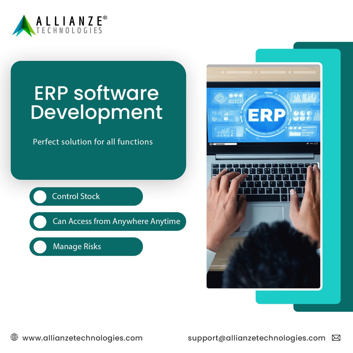 AllianzeTech00's tweet image. Unlock the Power of ERP Software Development - The Perfect Solution for All Your Business Functions! 🌟🔒🌐

Let&apos;s embark on this ERP journey together! 
 
🌐 allianzetechnologies.com
💌 support@allianzetechnologies.com
📲 +91-9895718589

#ERPSoftwareDevelopment #SeamlessOperations