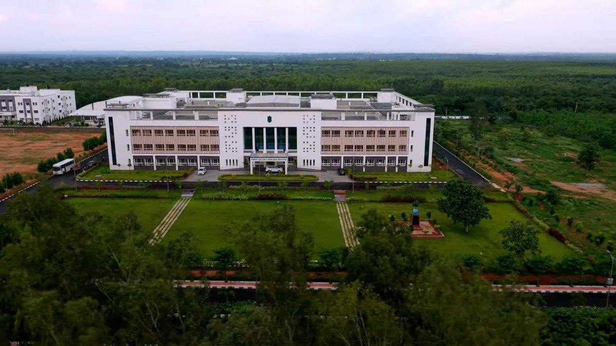 SantoshKumarBRS's tweet photo. Glimpse the breathtaking aerial view of the first Forest College in Mulugu, #Telangana Soon to transform into the University of Forestry, this testament of lush greenery is a fruit of Hon'ble CM Sri KCR garu's earnest devotion to planting #TelanganaGreen.  

His leadership birthed this state-of-the-art campus, mirroring world-class infrastructure. Appreciate the  efforts of Smt. #PriyankaVarghese garu, OSD to @TelanganaCMO, Sri @dobriyalrm garu, PCCF and #ChandrashekarReddy garu, Addl. PCCF for translating his vision into such a magnificent reality! 

#KCRGreens
#HarithaHaram
#GreenTransformation #SustainableEducation 👇