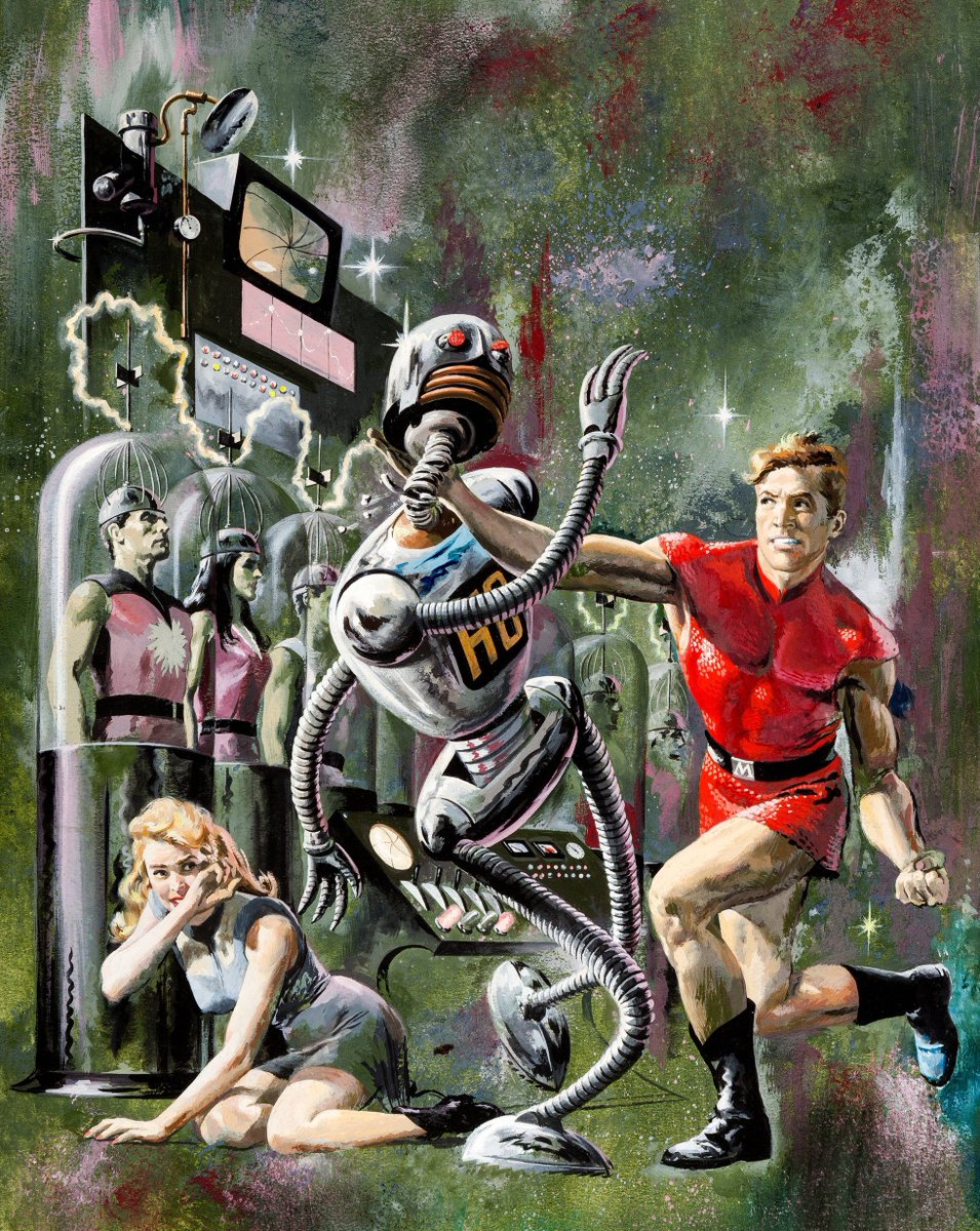 HumanoidHistory's tweet photo. Robots by Ralph McQuarrie, Ed Emshwiller, George Wilson, and Chris Foss. https://t.co/q0GKeXul6R