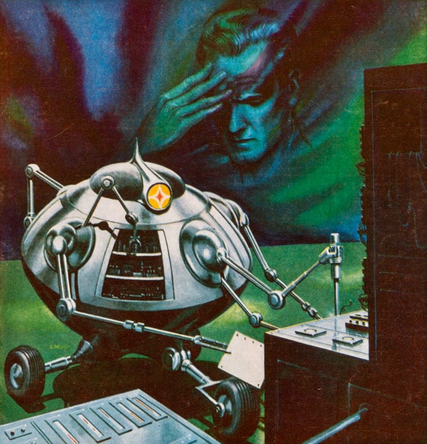 HumanoidHistory's tweet photo. Robots by Ralph McQuarrie, Ed Emshwiller, George Wilson, and Chris Foss. https://t.co/q0GKeXul6R