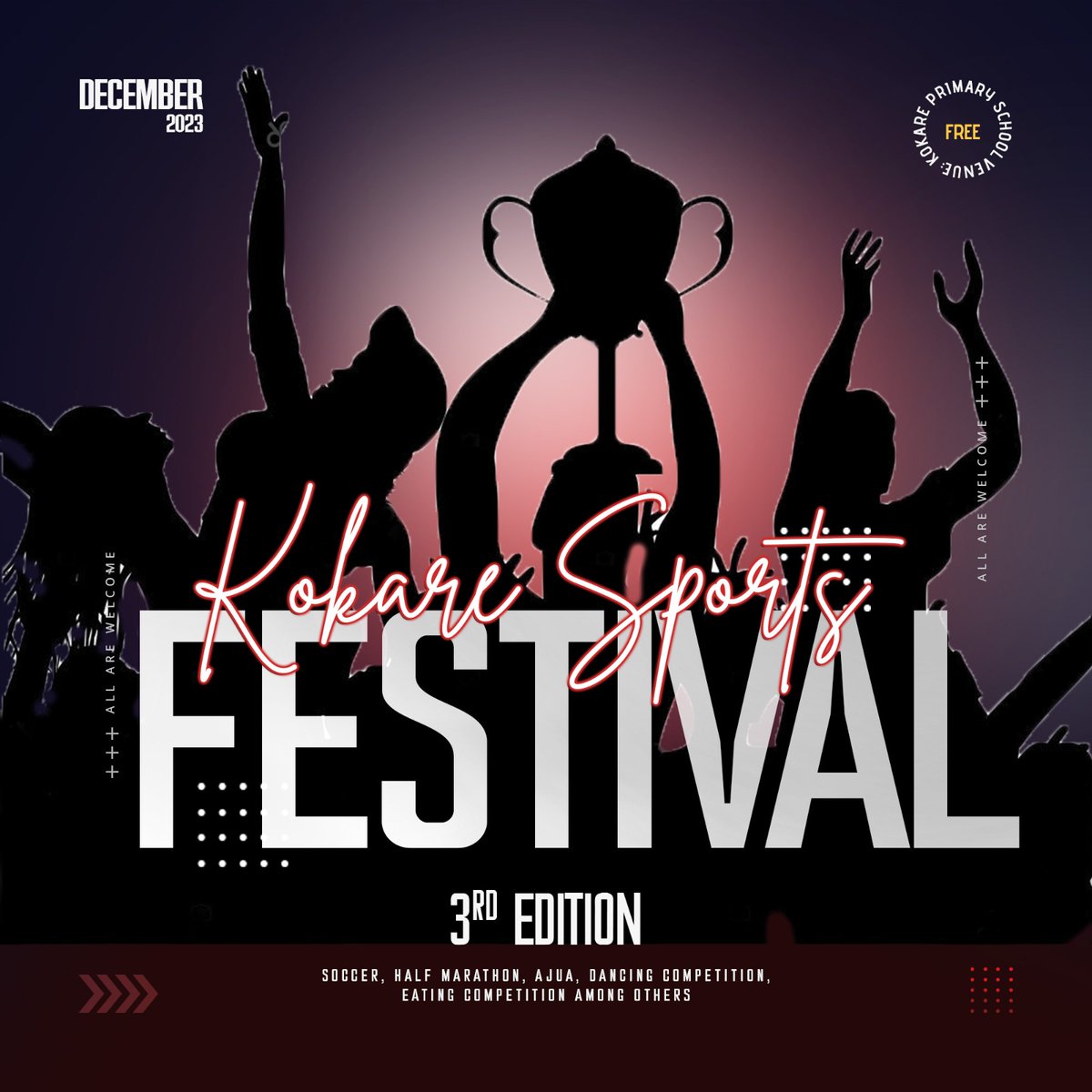 The annual Kokare Sports Festival 3rd Edition is on this year. <a href="/ikaal_duncan/">Mr ikaal</a> <a href="/AnyaraTE/">Anyara Etyang</a> @OpolloJnr <a href="/OpolloLeonard/">Opollo Leonard</a> <a href="/ms_oradu/">Aja🇰🇪</a> <a href="/_chrisreeds/">_reeds 🇰🇪</a> <a href="/momanyi_david/">David Momanyi</a> <a href="/anjoroge/">Anthony Njoroge</a> <a href="/KokareEvents/">Kokare Annual Sports Event</a> <a href="/ClareAmber256/">Clare Akumu</a> <a href="/OgwalSam/">Sam Ogwal</a> <a href="/OkiyaOmtatah/">Okiya Omtatah Okoiti</a>