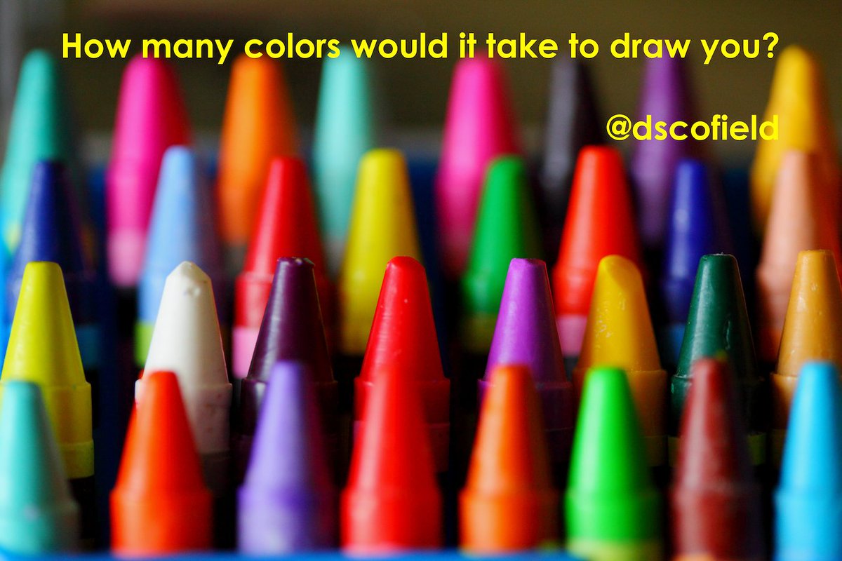 How many colors would it take to draw you?