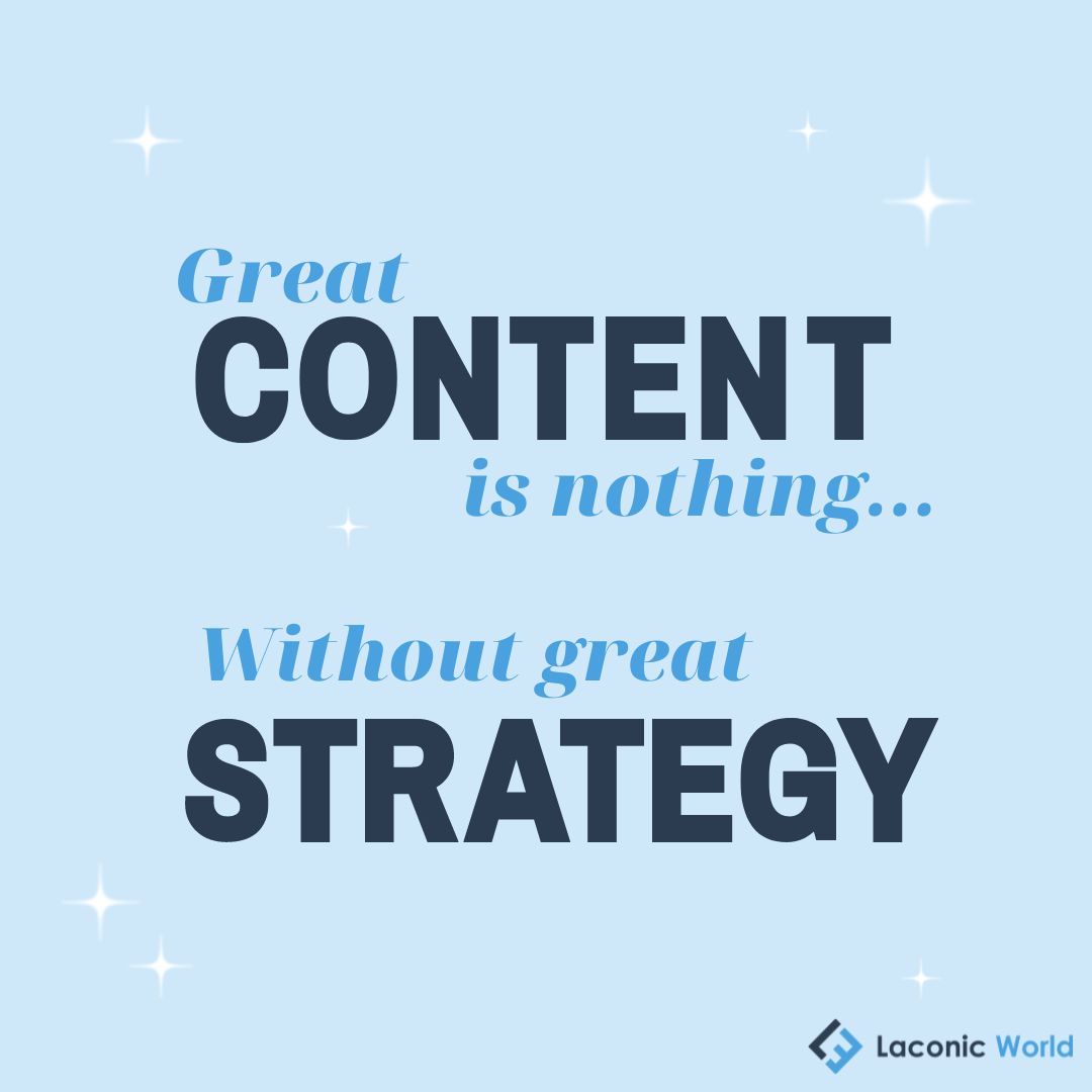 LaconicWorld's tweet photo. 💡 Without a content marketing strategy, content is just stuff.

Our #contentmarketingstrategy goal is to grow, engage, and retain your audience by creating and distributing valuable, relevant content. https://t.co/9zIdLgxjiy

 #ContentMarketing #strategymatters #LaconicWorld https://t.co/rtJlk8rQvy