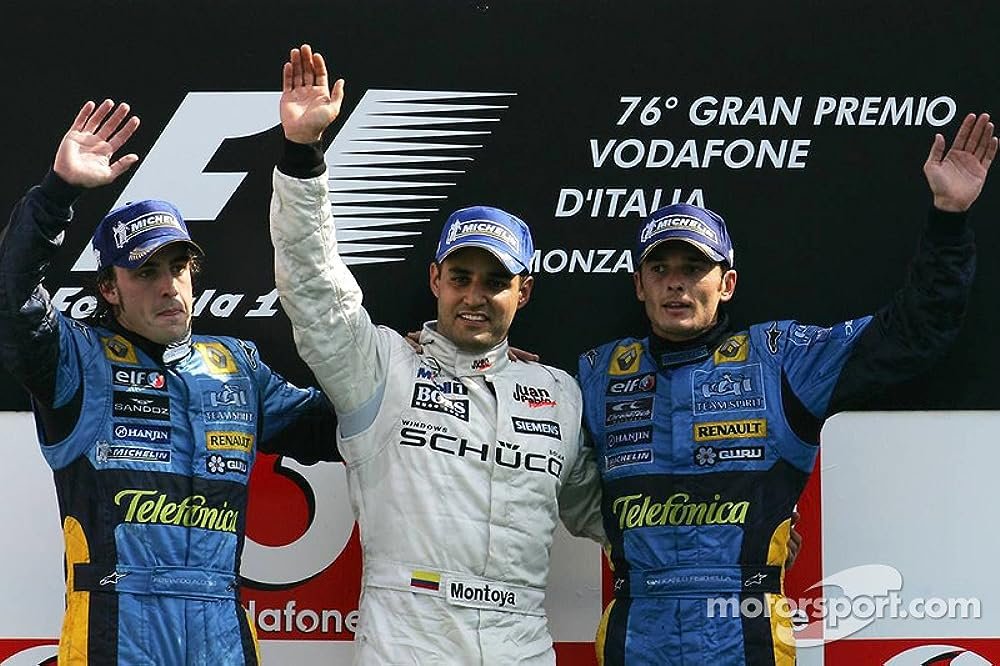 MsportXtra's tweet photo. #F1 #OnThisDay, September 4th 2005, the #ItalianGP marked only the second time in history that every car that started, also finished. It was won by @jpmontoya in his @McLarenF1 from the Renault's of @alo_oficial and @OfficialFisico . https://t.co/7jPOOyyXrd #MsportXtra https://t.co/L4Ocrd706O