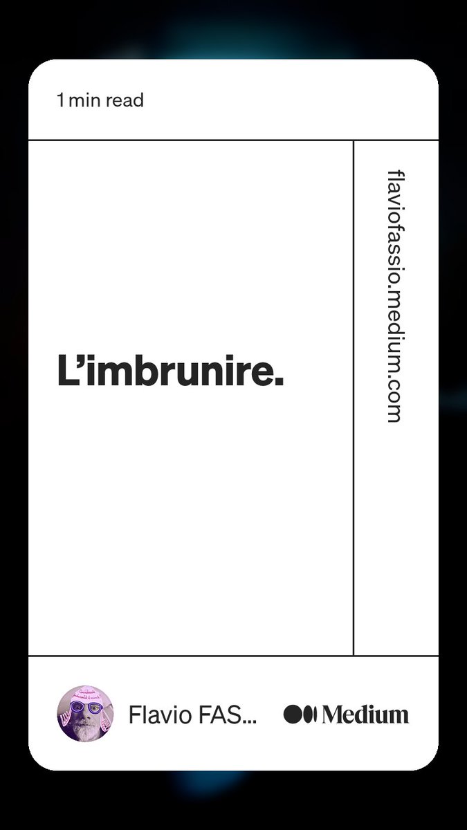 Read this story from Flavio FASSIO on Medium: #poesia #poesiola #anima #tersa #imbrunire #eroe  flaviofassio.medium.com/limbrunire-f4c…