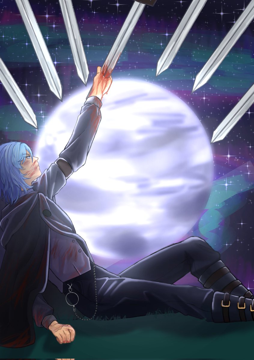 Kivally_'s tweet photo. Theo as "Seven of Swords"
From the #octarotdeck collab!
#kivallocs #artidn
Big thanks to @thenewt_uwu for hosting!! And sorry for the delay🥺 https://t.co/kXnXe16Z25