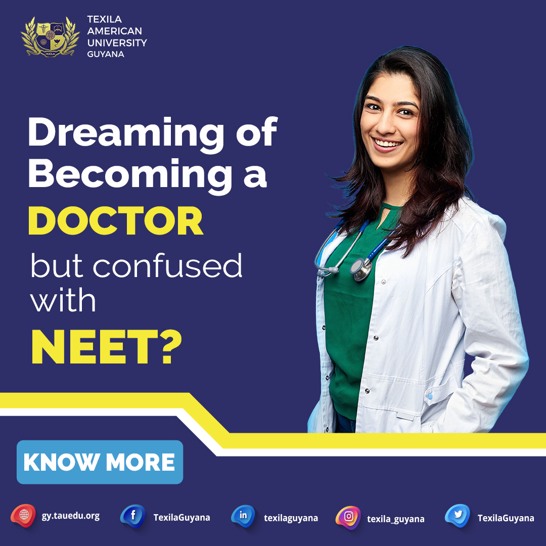 TexilaGuyana's tweet photo. Demystifying NEET: Navigating Pros, Cons, Challenges, and Solutions for Aspiring Doctors!
Read Now: https://t.co/GZJ7eA2fwJ
Visit: https://t.co/G8hYlui0uE
#TexilaAmericanUniversity #Texila #NEET #neetexam #DoctorofMedicine #EduTransformation #Medicine #MDProgram #Guyana https://t.co/yRP7rzkYYX