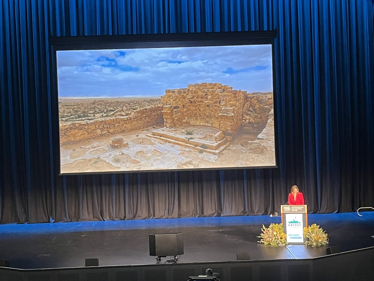 HRH Princess Dana Firas of Jordan speaking on the effects of climate change on heritage - vulnerability assessments and adaptation - heritage must be advocated for at all levels and a voice for all perspectives given