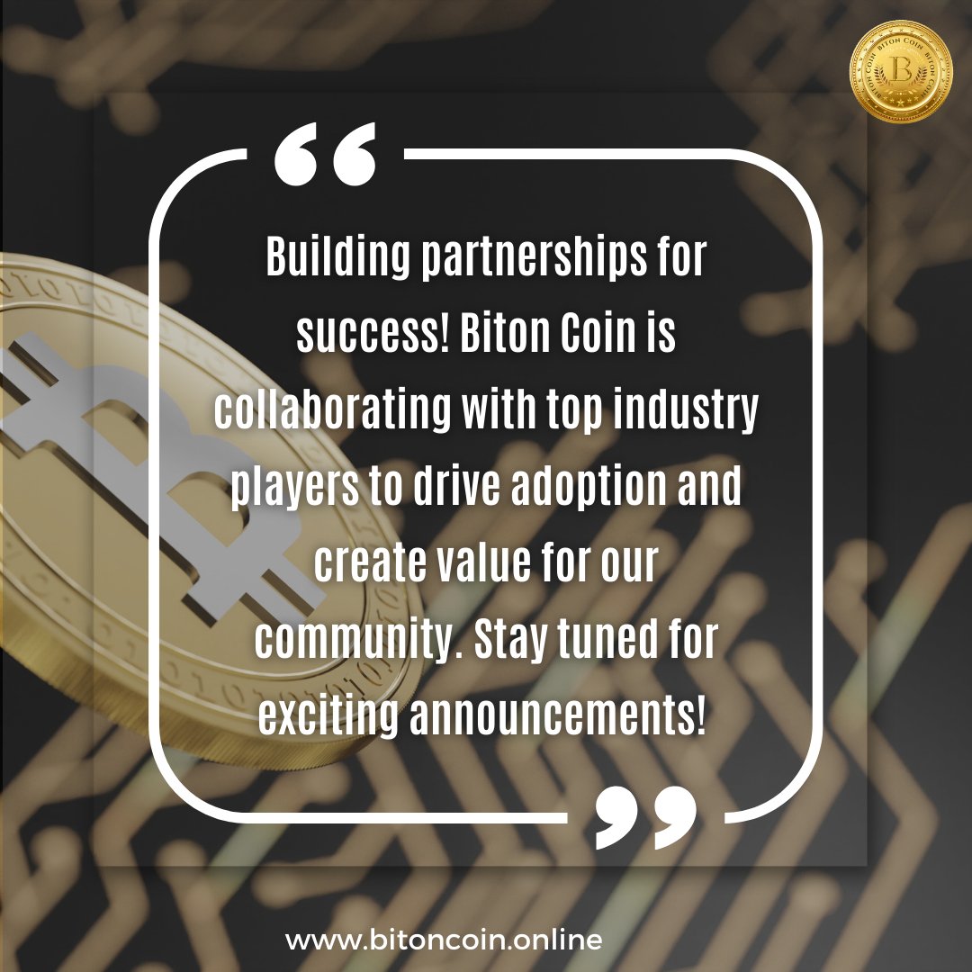 BitonCoins's tweet photo. I just published Building Partnerships for Success: Biton Coin’s Collaborative Journey https://t.co/TEAKiMd5eS https://t.co/58pcLIIYXq