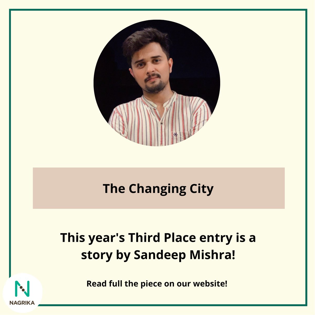 Introducing our 3rd prize winner of the Nagrika Annual Youth Writing Contest 2023. 

Here is a quote where he narrates the power of initiating change by being the change themselves.

Visit this link to read the winning essay- nagrika.org/nagrikalarticl…

#Nagrika