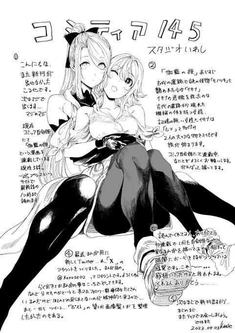 コミティアで出す予定だったペーパー
伽藍の姫、よろしくお願いします。 